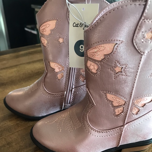 Cat & Jack Girls Pink Riley Boots - Picture 7 of 7